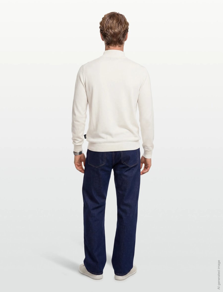 Lindbergh - Half zip with high neck - half zip-tröjor - white - 4