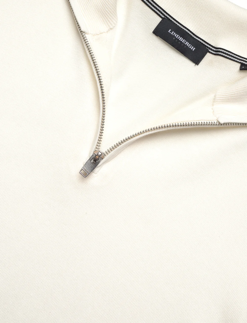 Lindbergh - Half zip with high neck - halfzip strik - white - 2