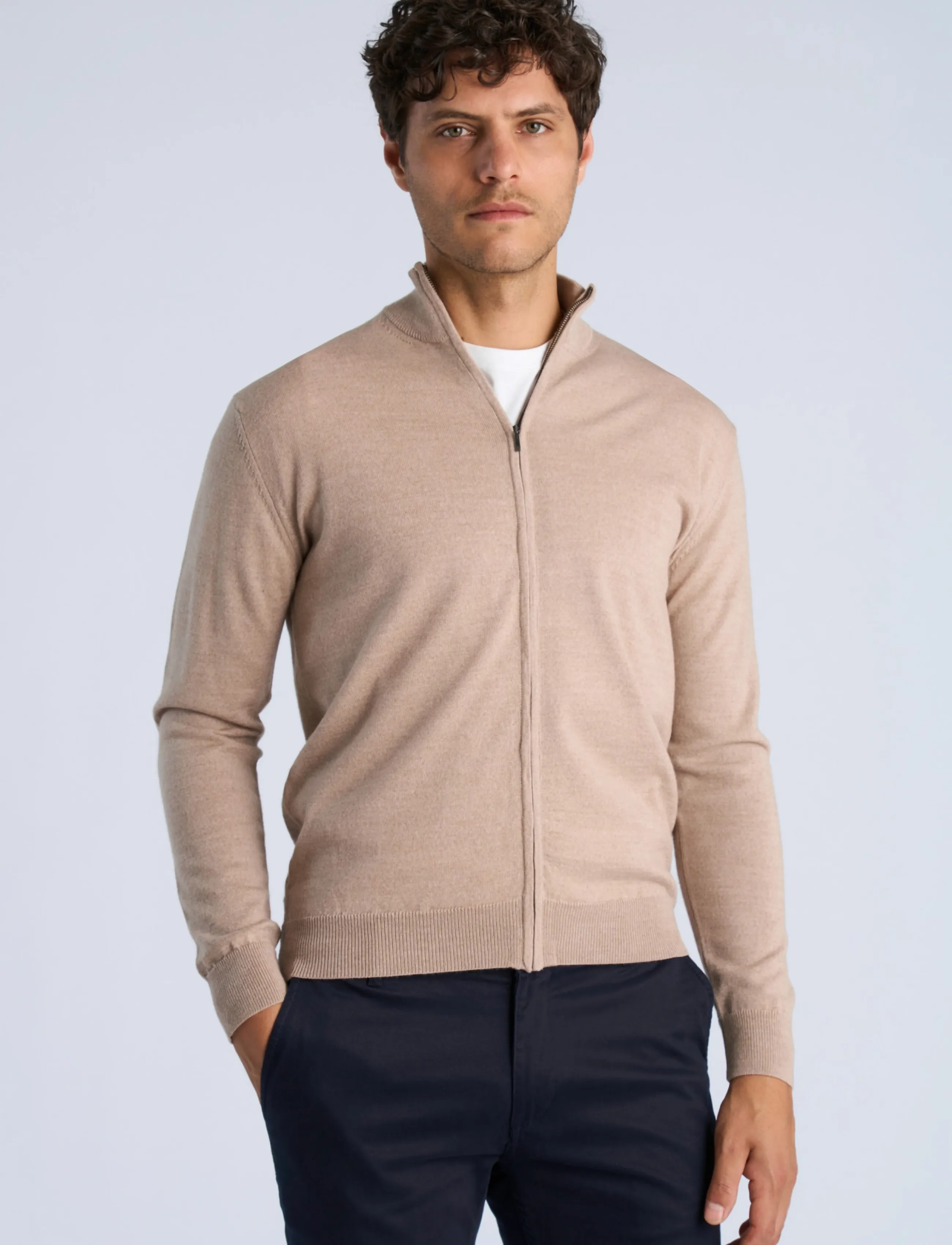 Lindbergh - CHAQUETA CREMALLERA - autumn clothing - beige - 3