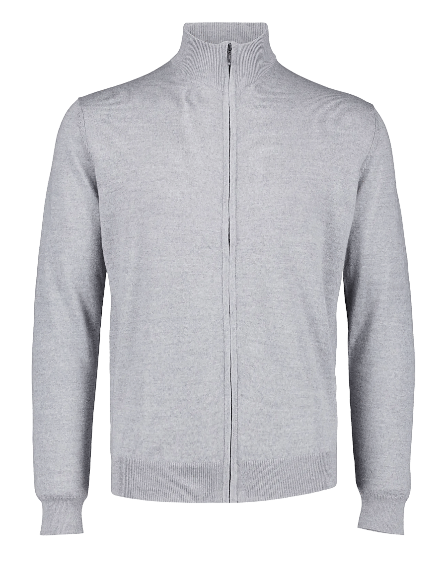 Lindbergh - CHAQUETA CREMALLERA - fullzip strik - light grey - 1