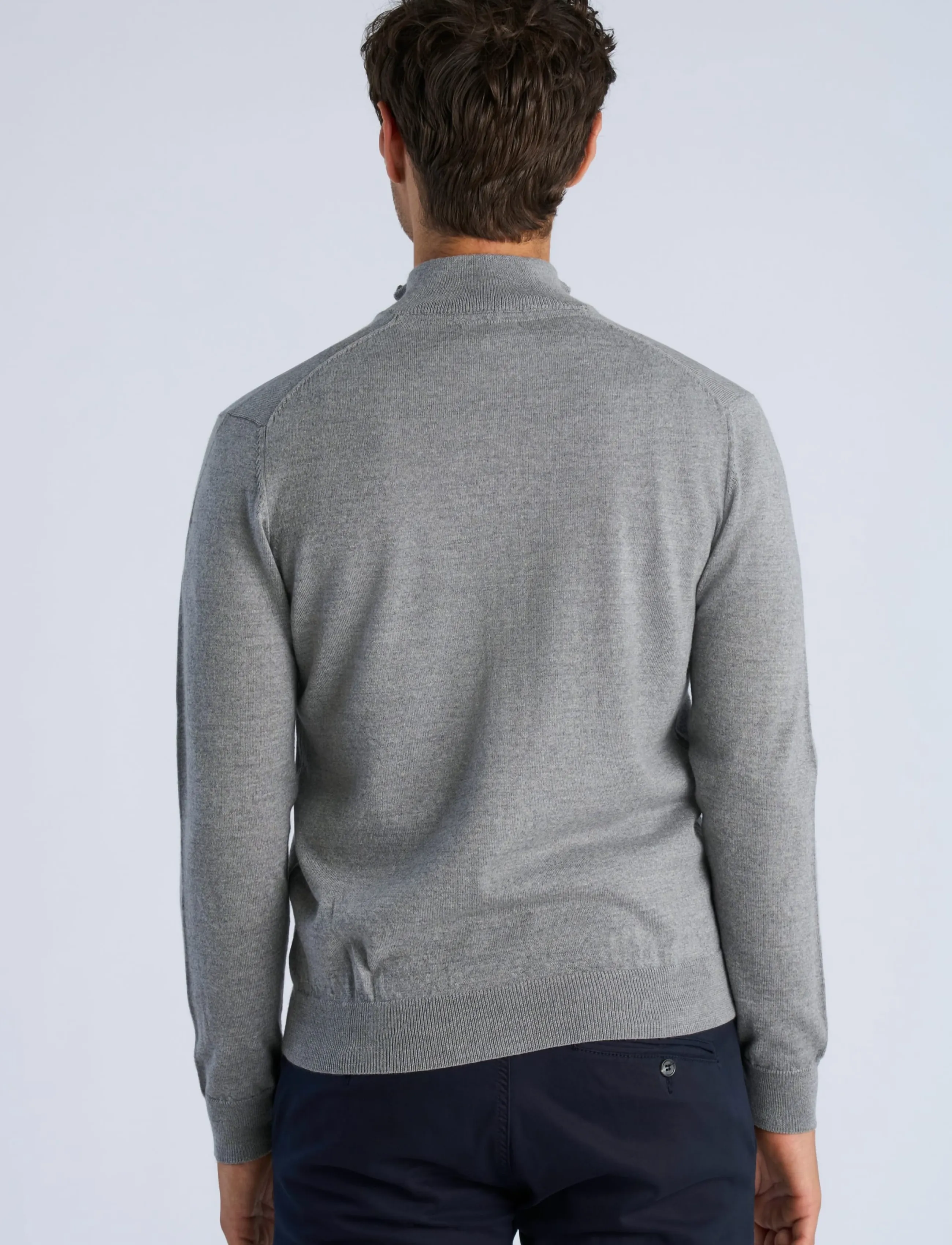 Lindbergh - CHAQUETA CREMALLERA - fullzip strik - light grey - 4