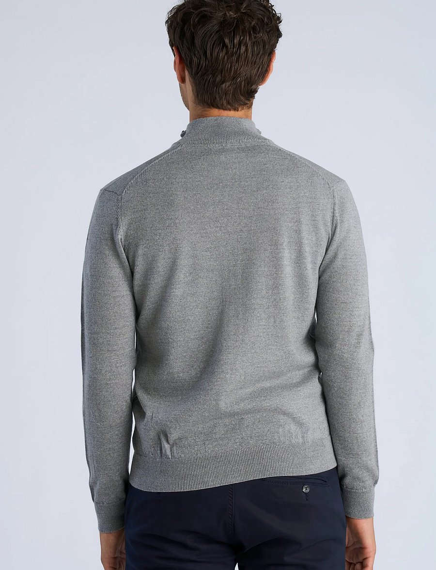 Lindbergh - CHAQUETA CREMALLERA - fullzip strik - light grey - 4