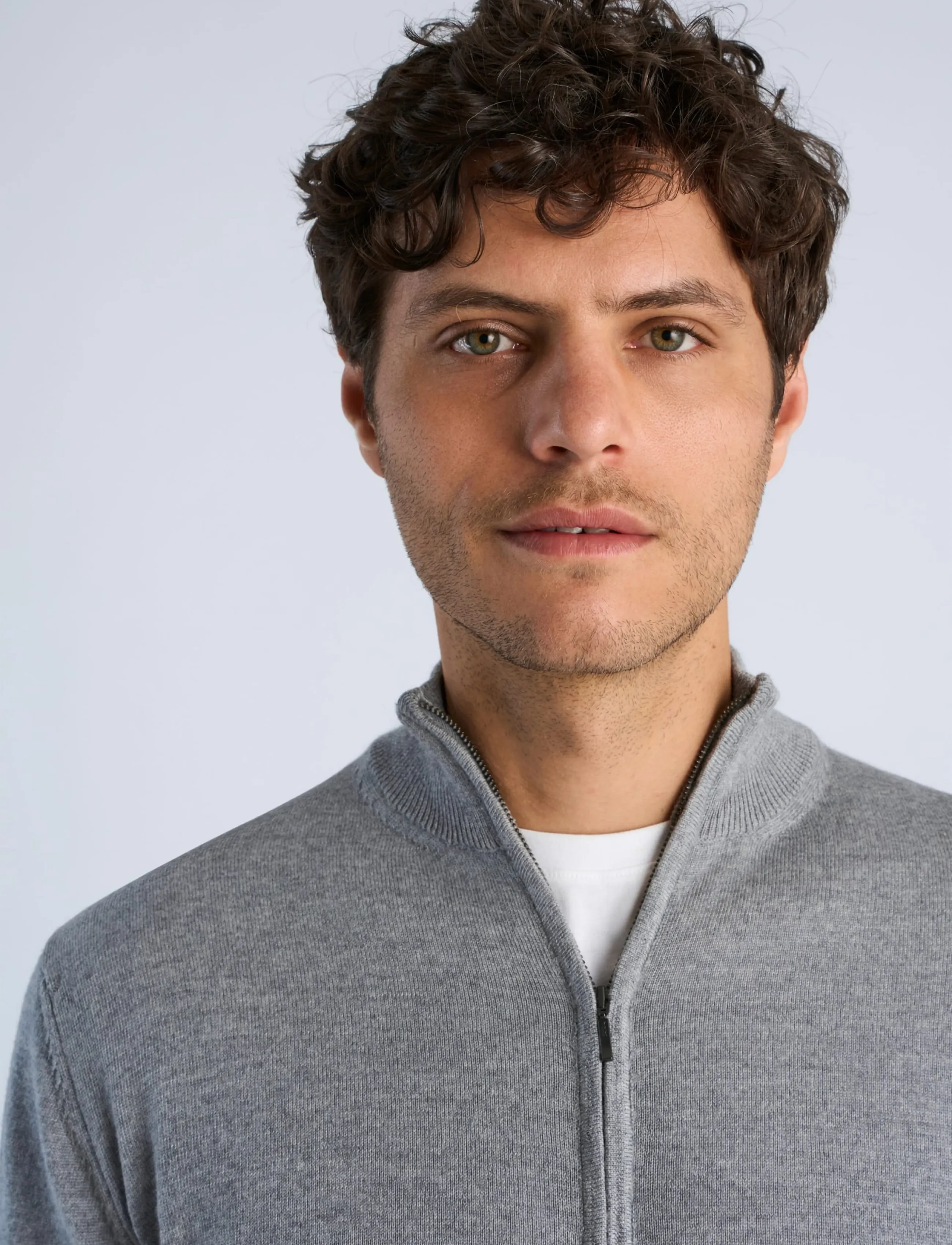 Lindbergh - CHAQUETA CREMALLERA - fullzip strik - light grey - 5
