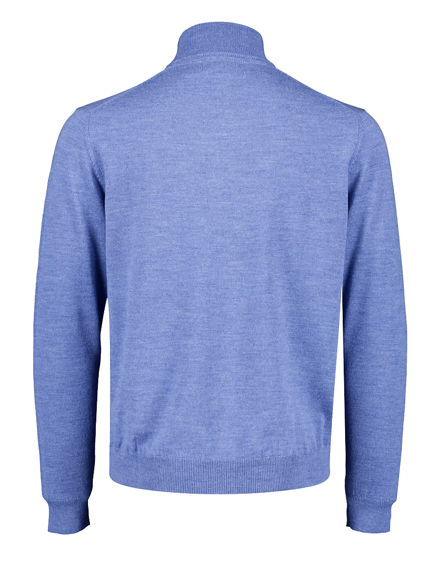 Lindbergh - CHAQUETA CREMALLERA - fullzip strik - mid blue - 2