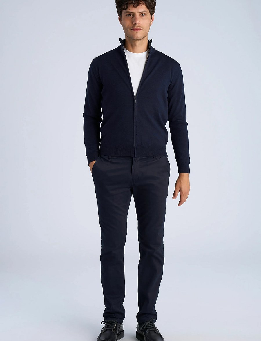 Lindbergh - CHAQUETA CREMALLERA - fullzip strik - navy - 0
