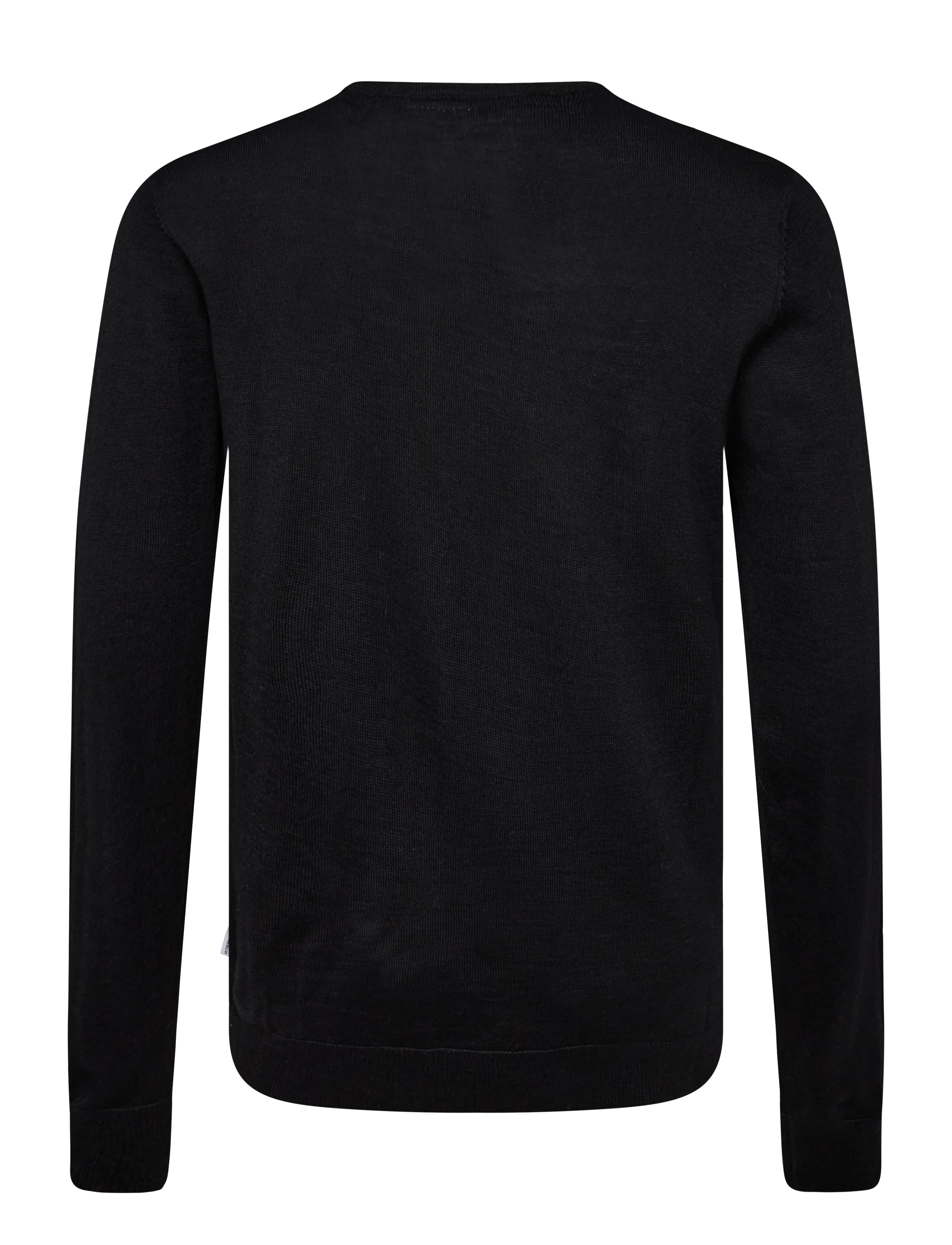 Lindbergh - Merino blend o-neck knit - herbstliche kleidung - black - 1