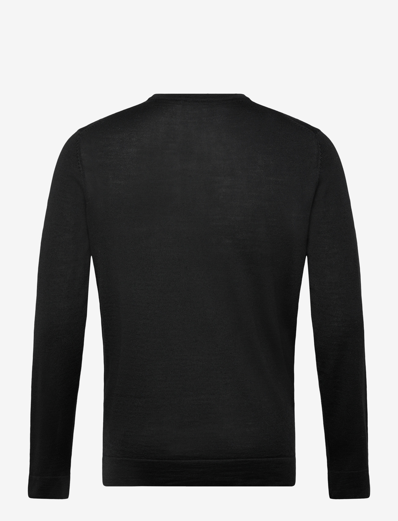 Lindbergh - Merino blend o-neck knit - rundhalsad - black - 1