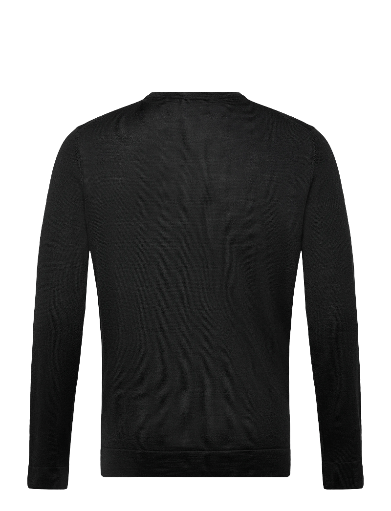 Lindbergh - Merino blend o-neck knit - rundhals - black - 1