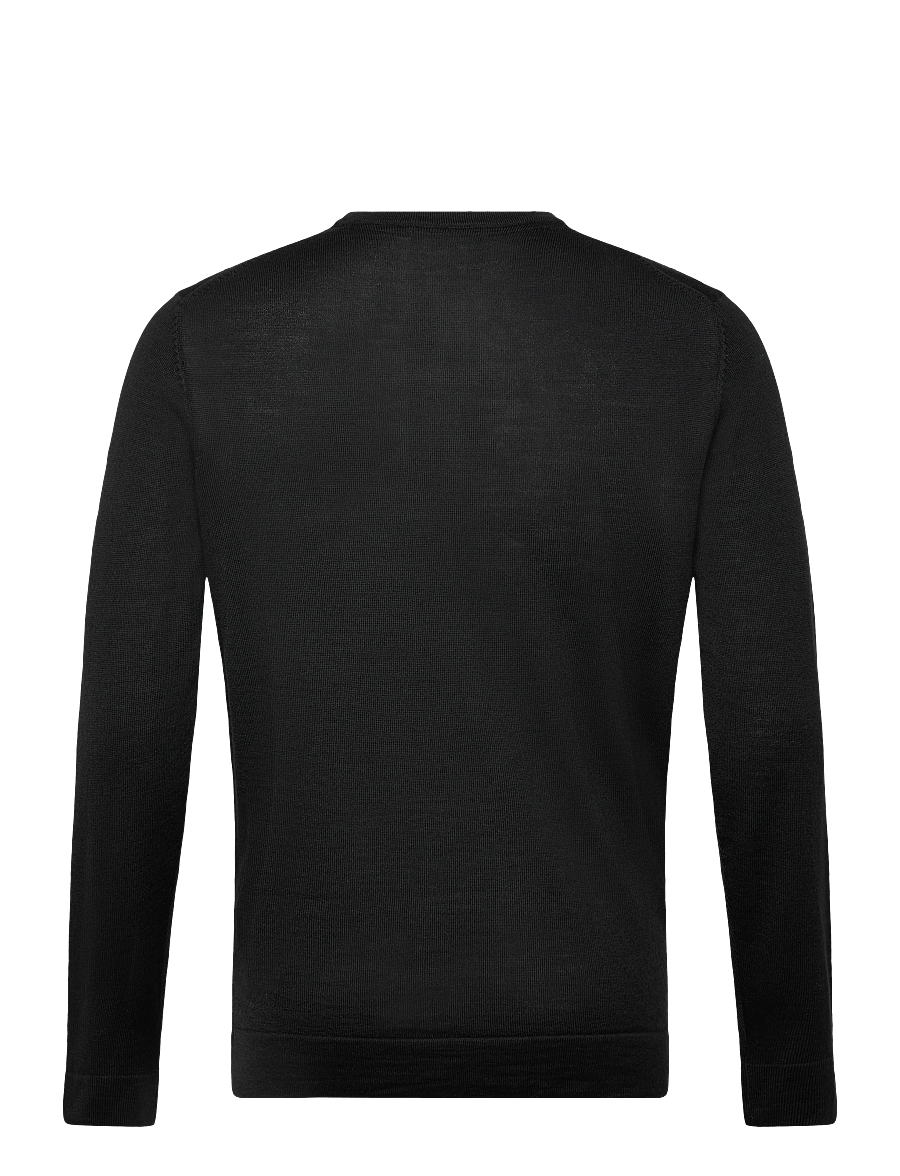 Lindbergh - Merino blend o-neck knit - rundhals - black - 1