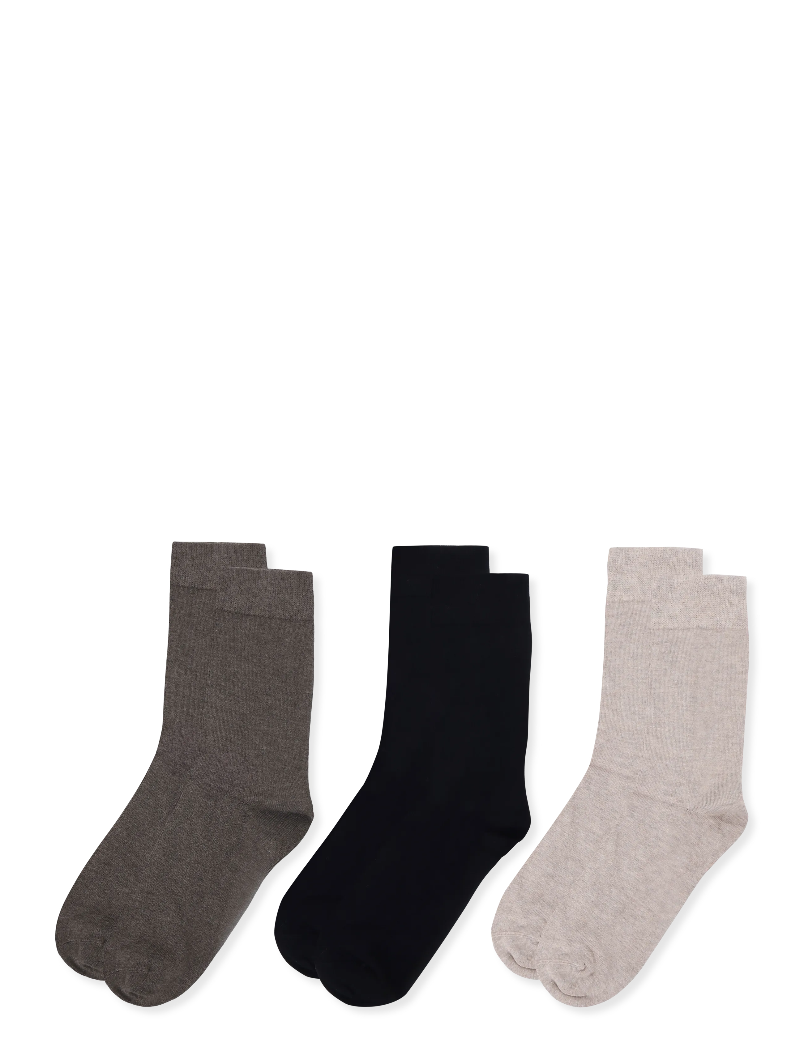 Lindbergh - 3 pk bamboo sock - tennissocken - black brown - 1