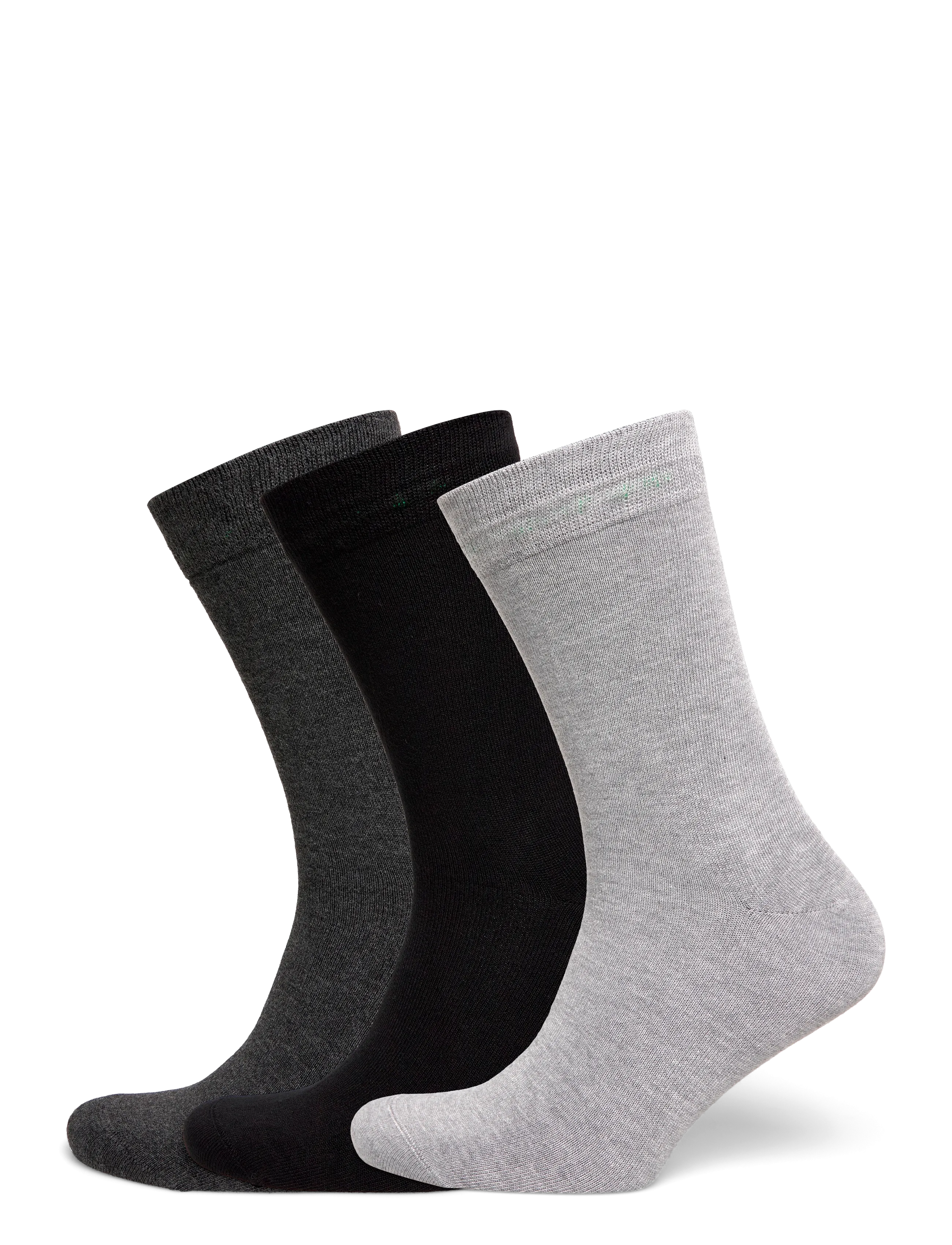 Lindbergh 3 pk bamboo sock - Vis alt - BLACK GREY / multi