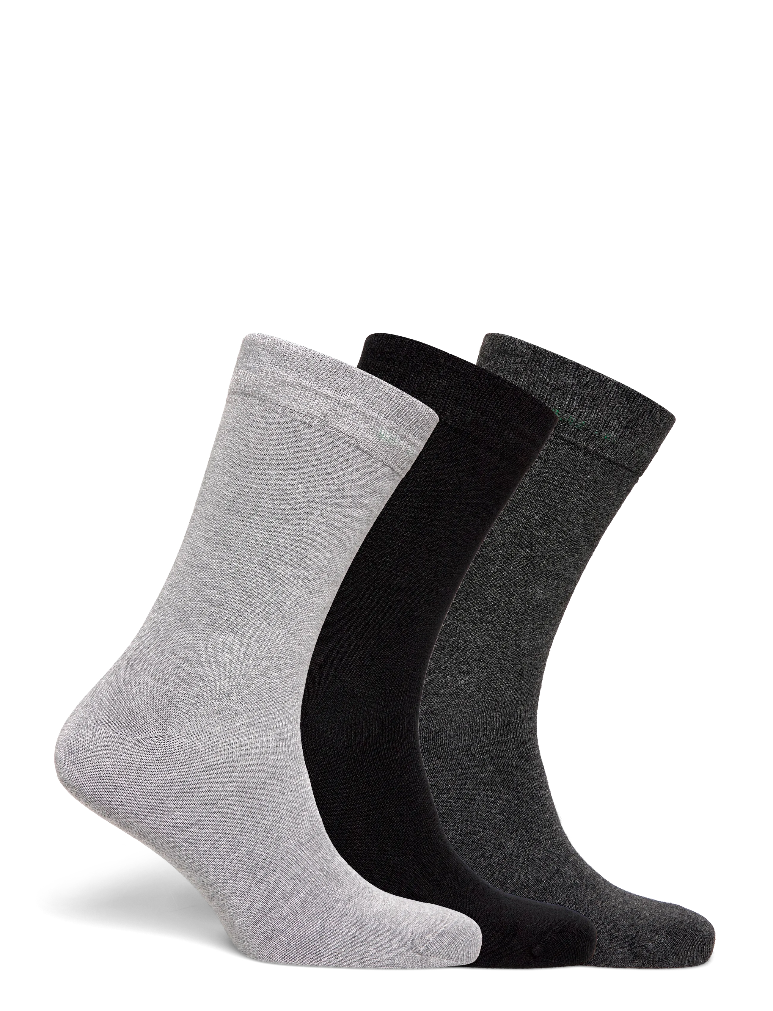 Lindbergh - 3 pk bamboo sock - sokker - black grey - 1