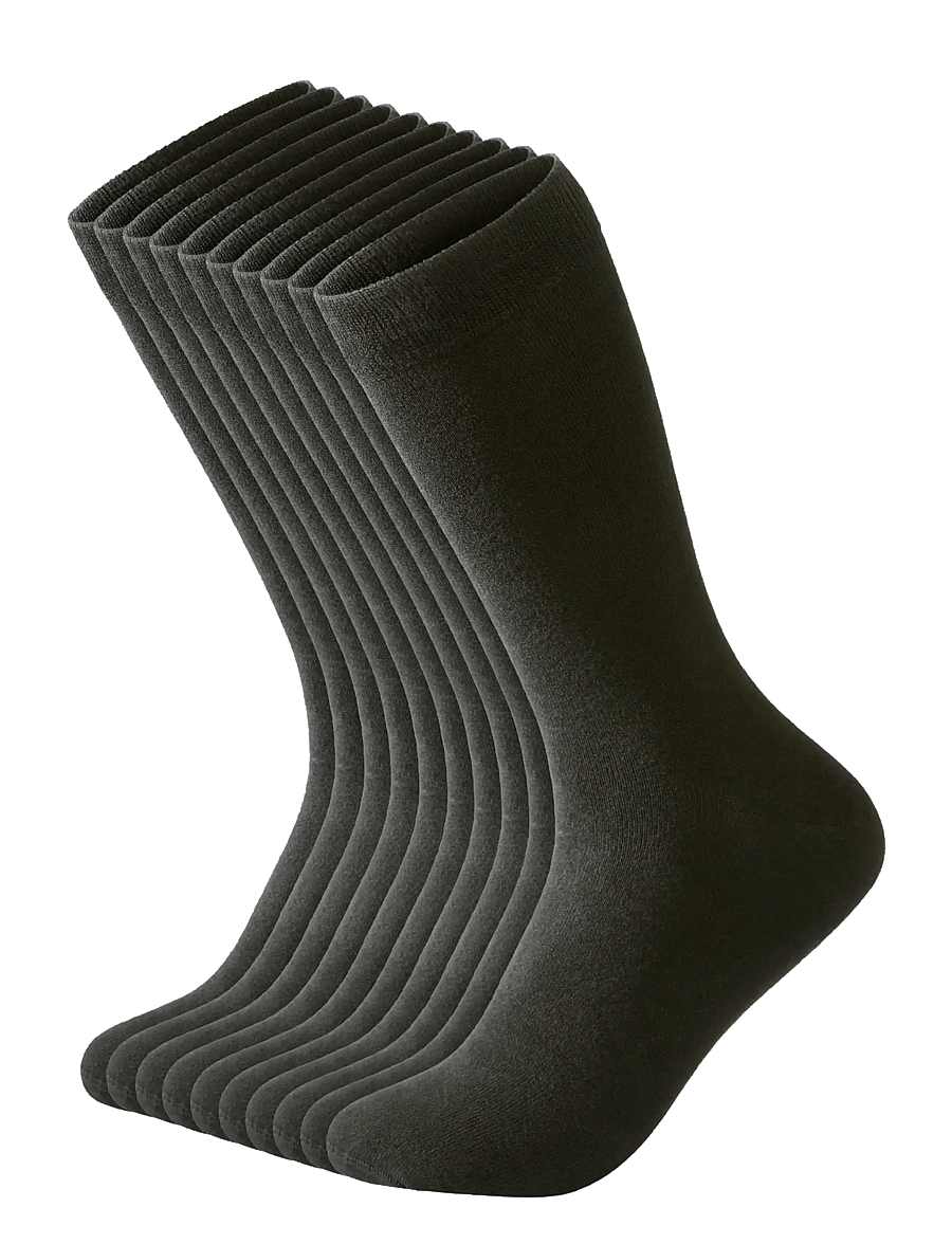 Lindbergh - Bamboo basic sock 10 pack - klasikinio ilgio kojinės - black - 0