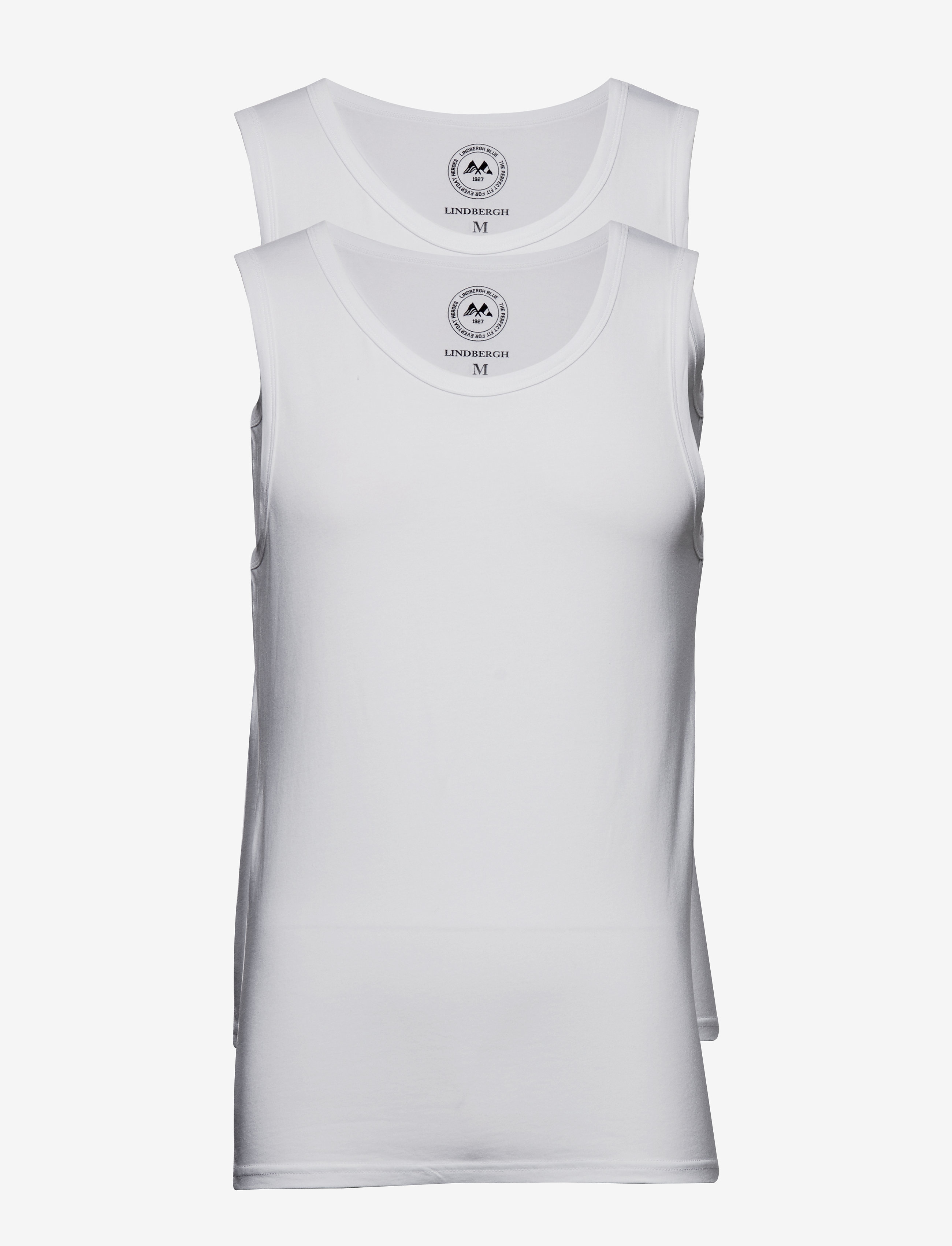 Lindbergh 2 Pack Bamboo Tank Top, Mænd, 2 Pak Tanktop, Hvid, Str: XL
