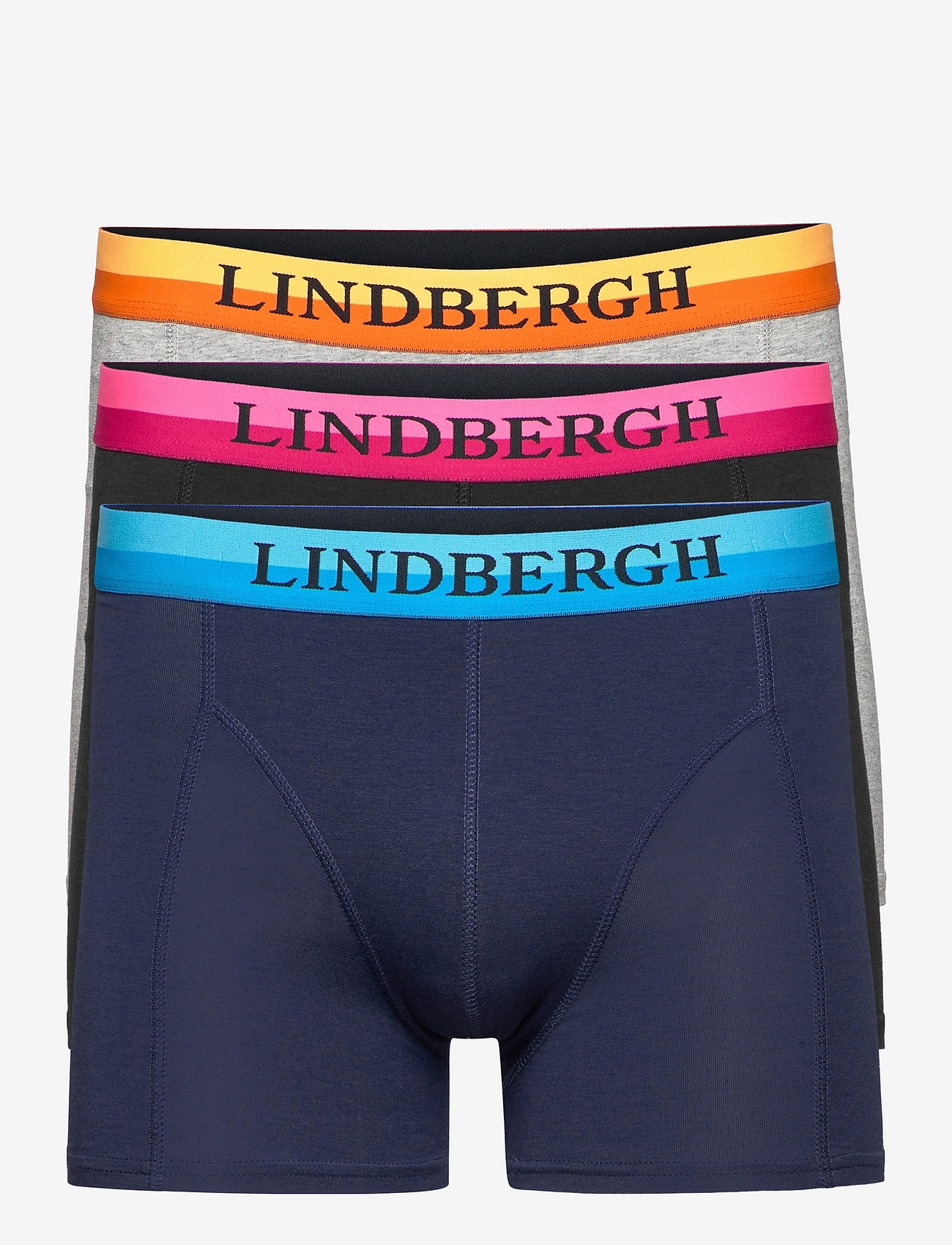 Lindbergh - Neon waistband bamboo boxers 3-pack - nordic style - mixed - 0