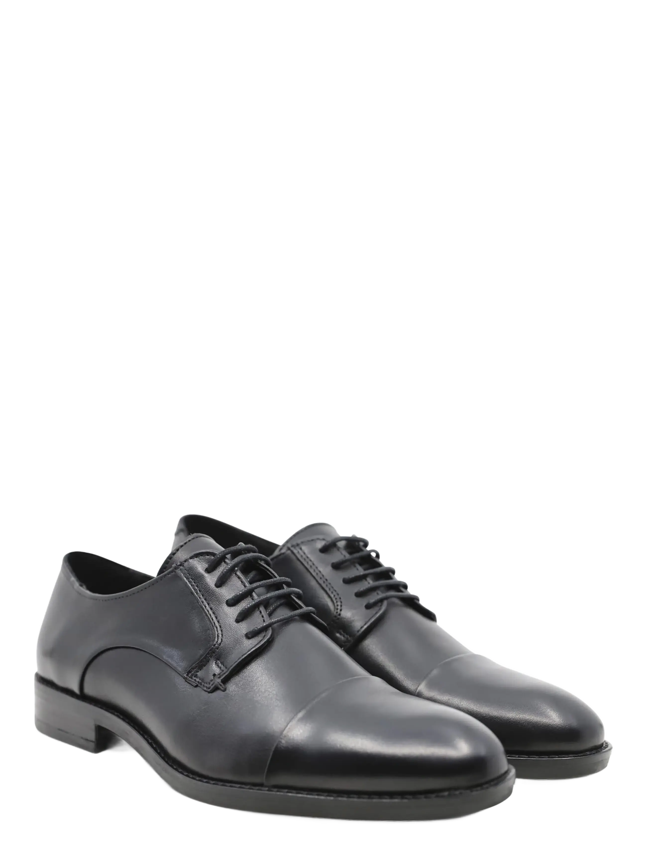 Lindbergh Classic leather shoe - Spring Wardrobe - BLACK / blue