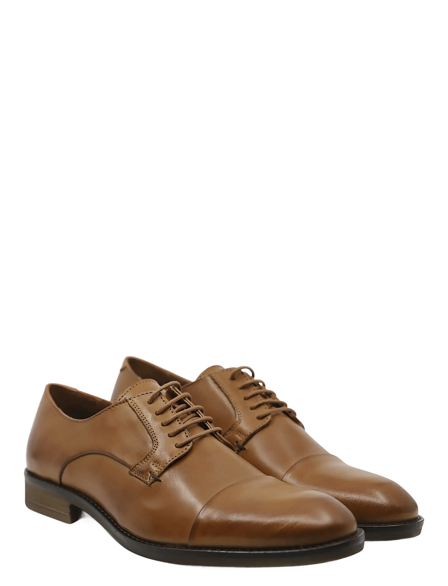 Lindbergh - Classic leather shoe - oxford-schuhe - cognac - 0