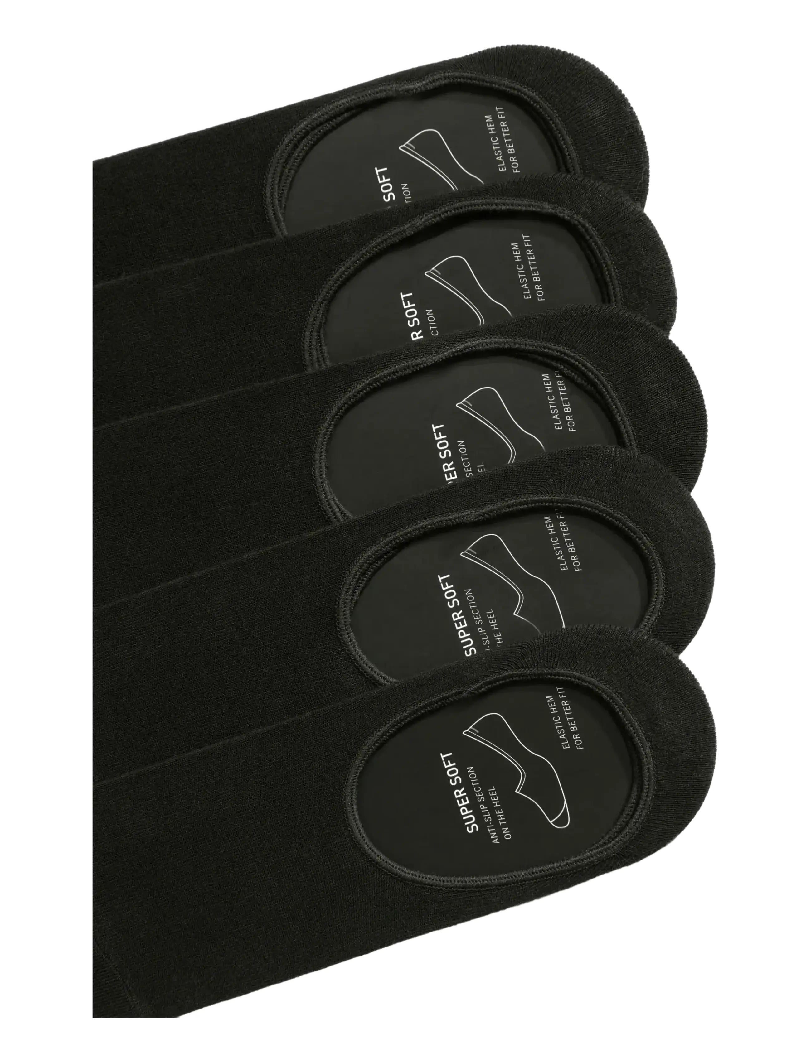 Lindbergh - 5 pack bamboo socklet - kojinių komplektas - black - 4