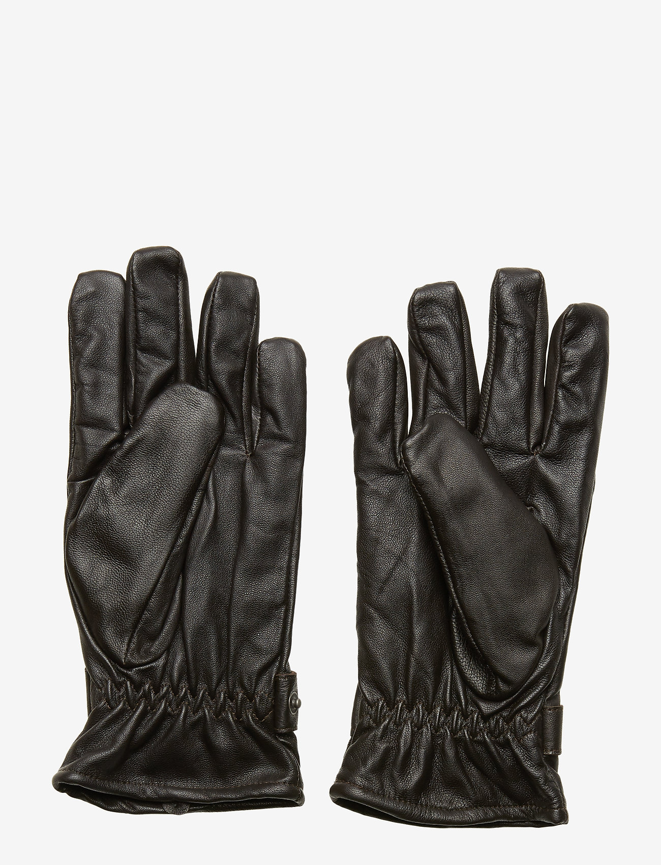 Lindbergh - Lamb aniline leather gloves - dark brown - 1