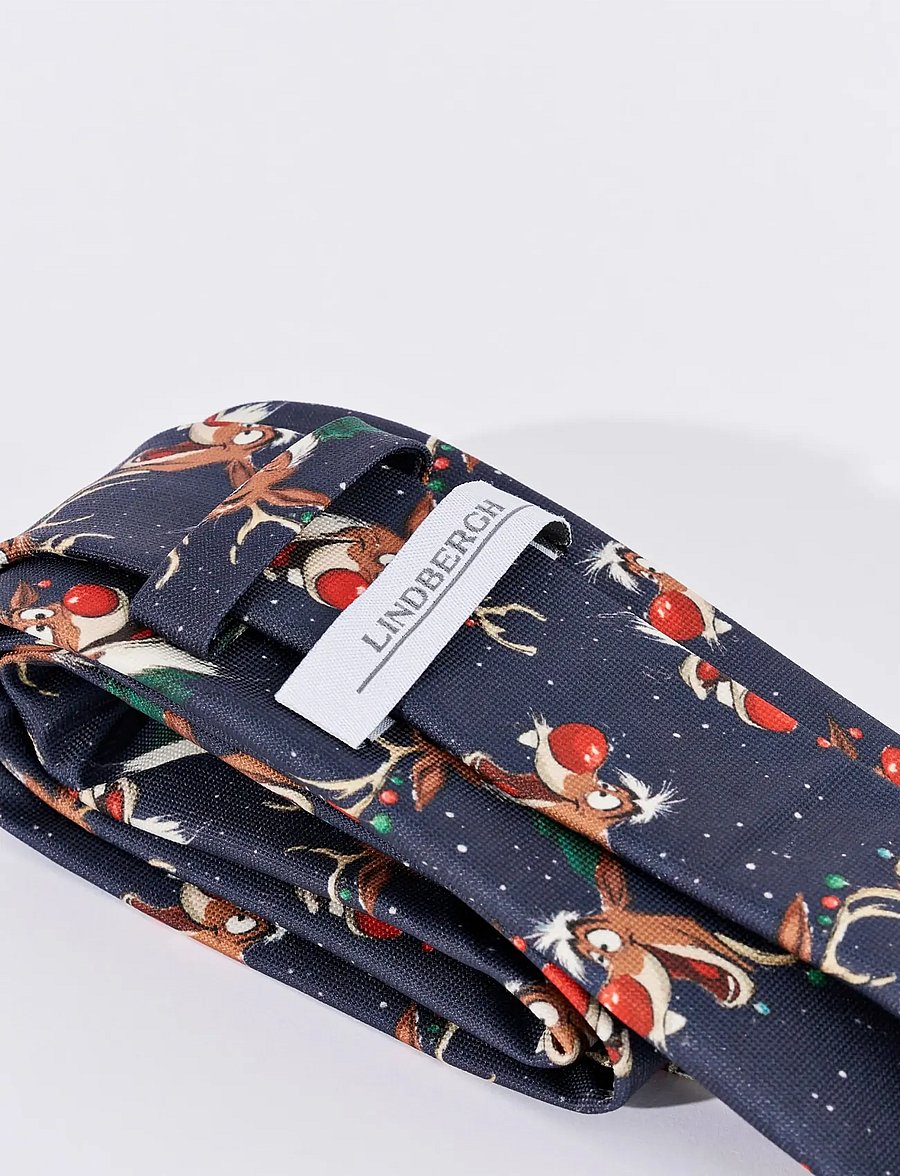 Lindbergh - Christmas Tie - lipsud - dk blue - 2