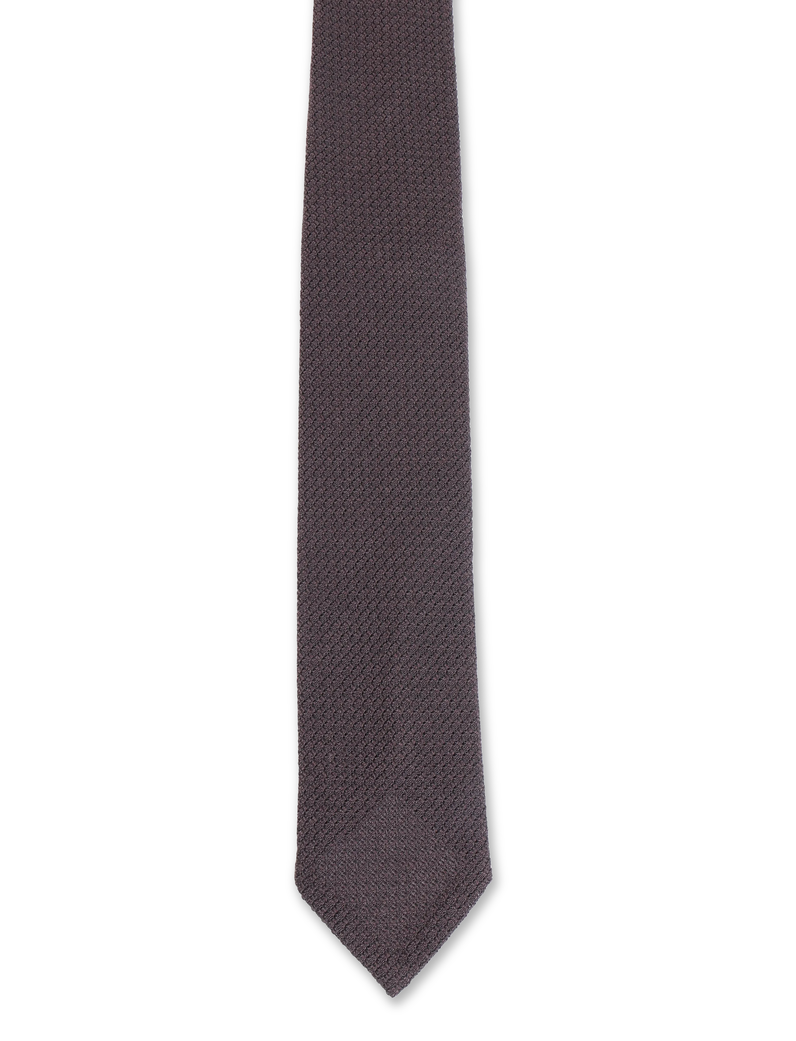 Lindbergh Unlined grenadine tie 7,5 cm - Kollektioner - BLACK / black