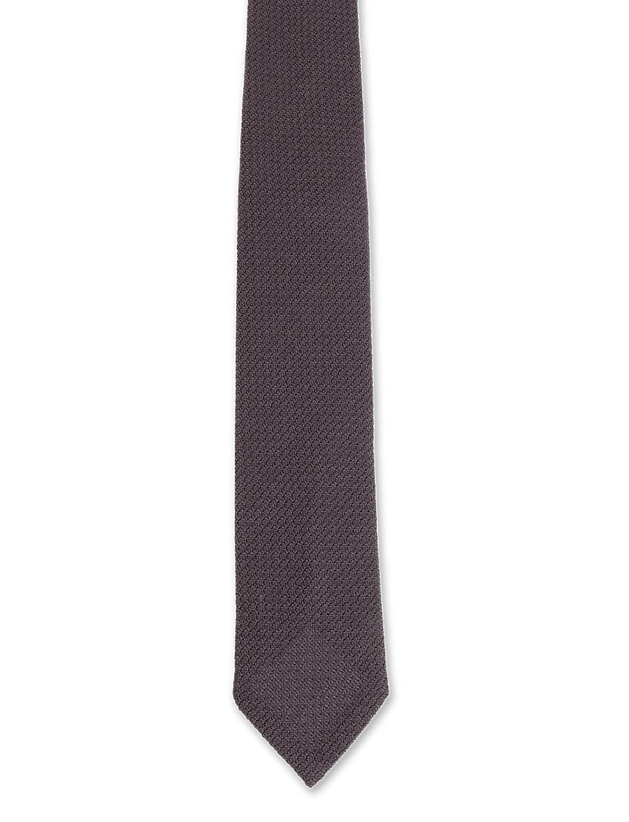 Lindbergh - Unlined grenadine tie 7,5 cm - slips - black - 0