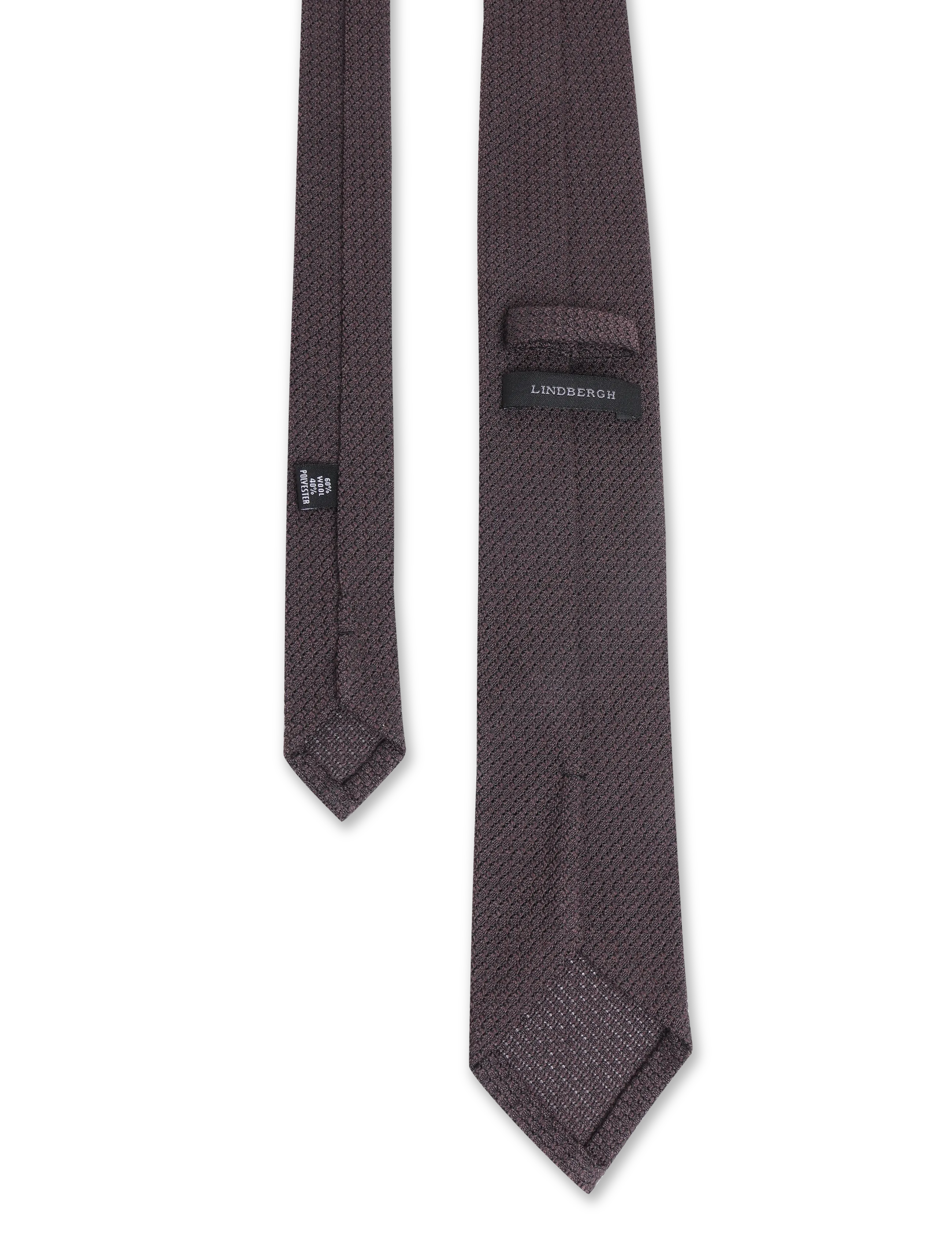 Lindbergh - Unlined grenadine tie 7,5 cm - slips - black - 1