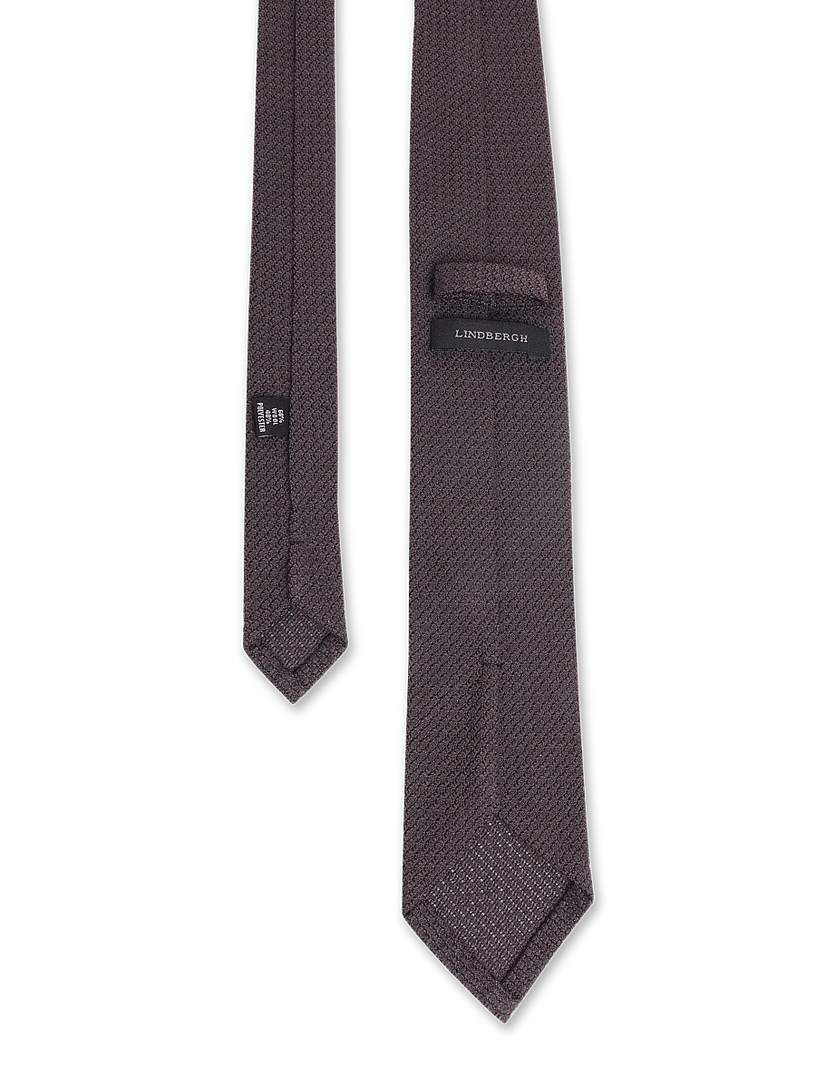 Lindbergh - Unlined grenadine tie 7,5 cm - slips - black - 1