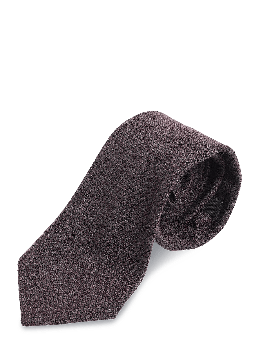 Lindbergh - Unlined grenadine tie 7,5 cm - slips - black - 2