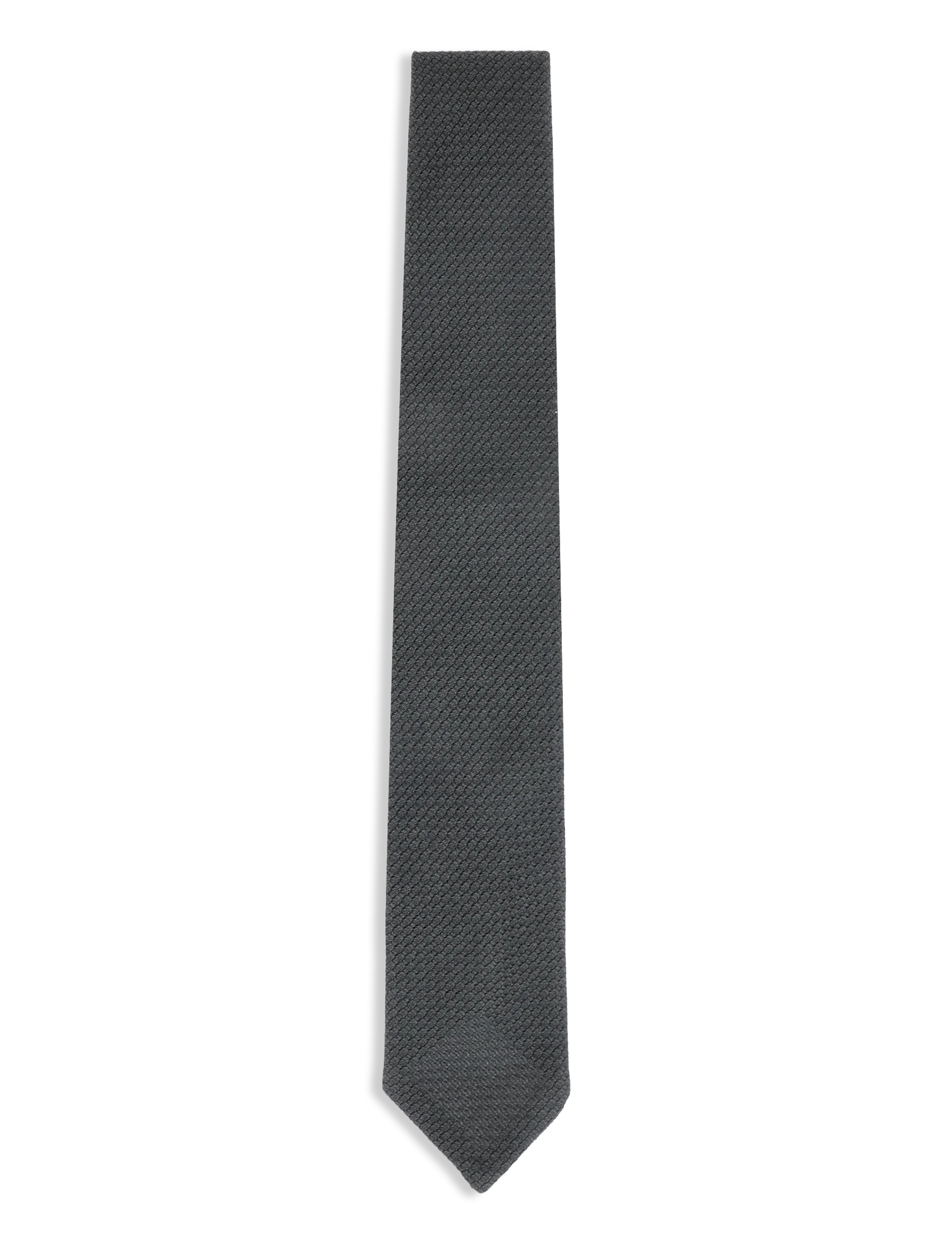Lindbergh Unlined grenadine tie 7,5 cm - Ties & Accessories - DK GREEN / green