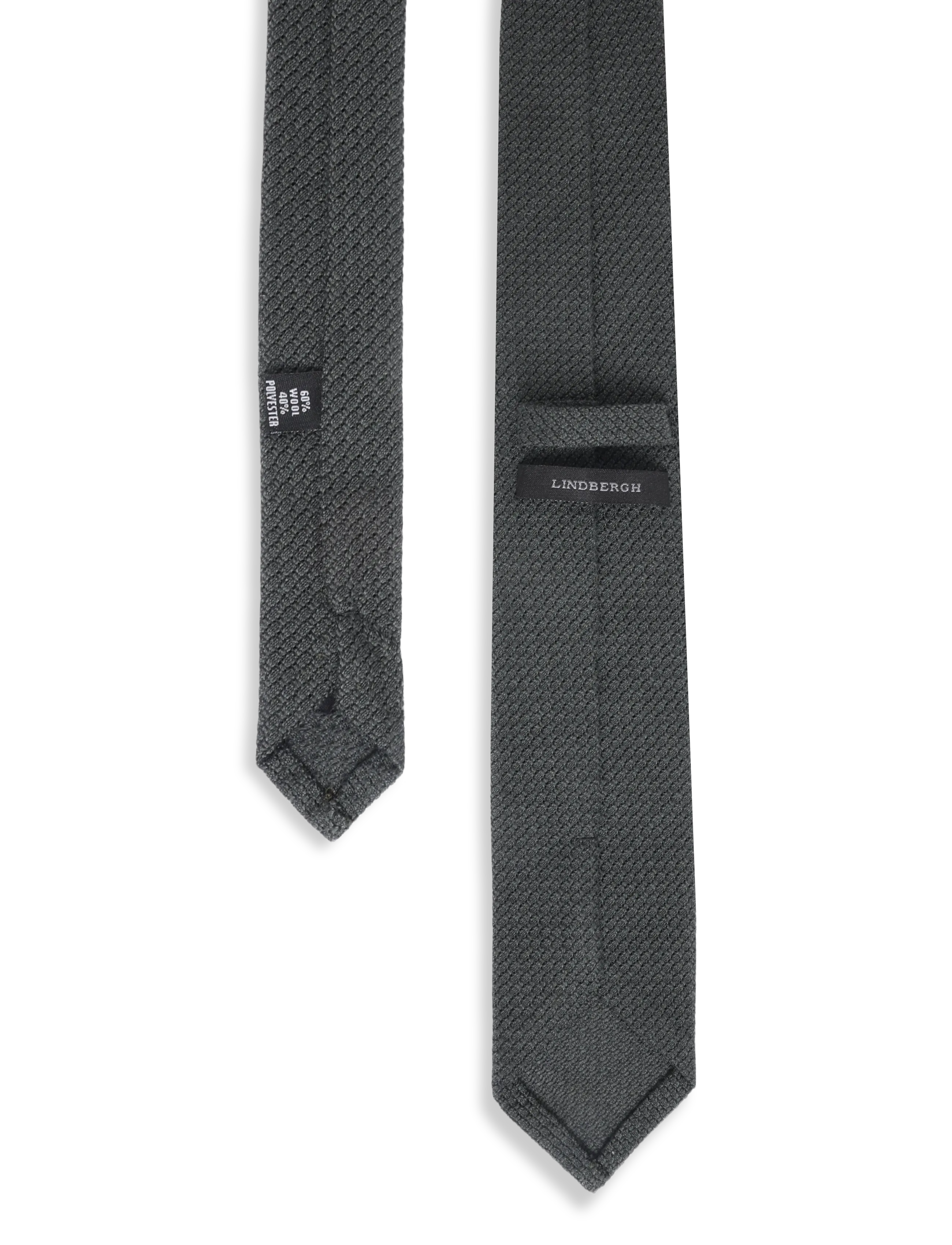 Lindbergh - Unlined grenadine tie 7,5 cm - ties - dk green - 1