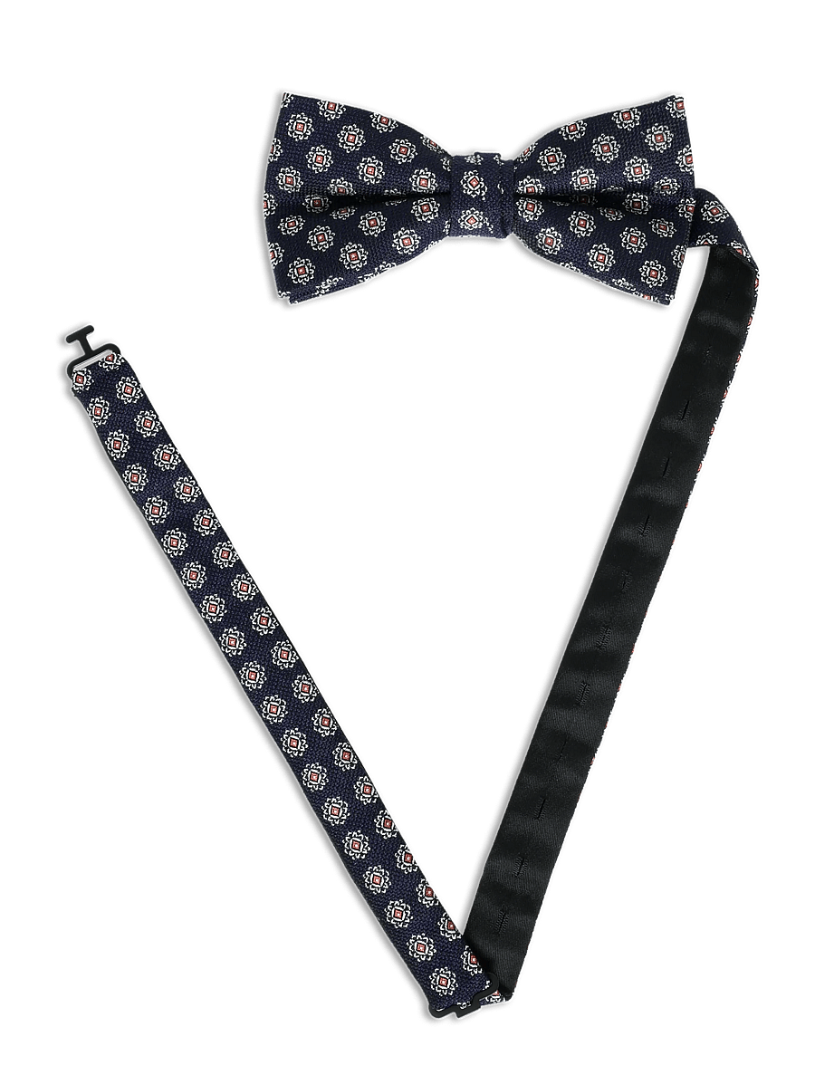 Lindbergh - Bow tie with pattern - bow ties - dk blue - 3