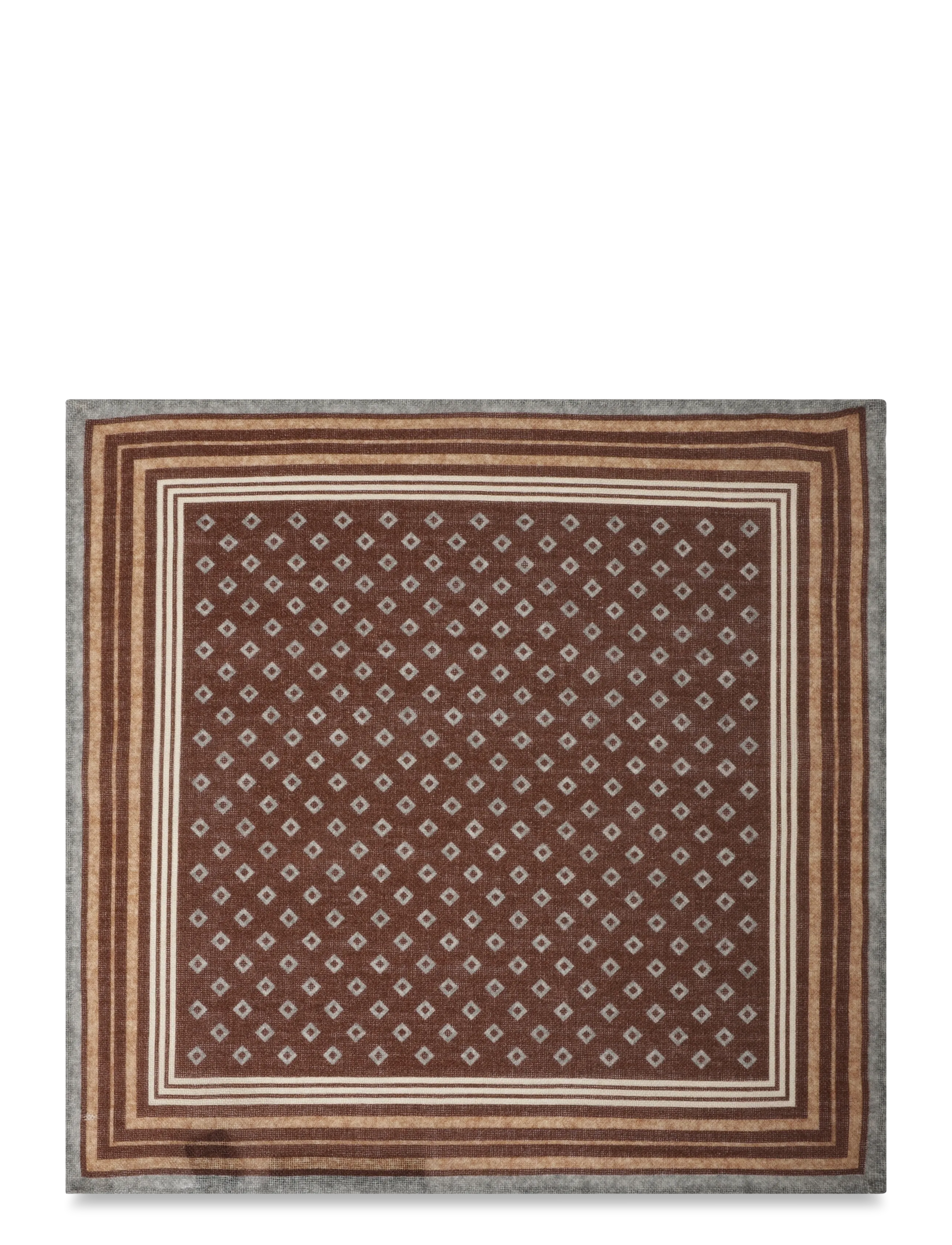 Lindbergh Wool hankie with pattern - Lipsud ja aksessuaarid - BROWN / brown