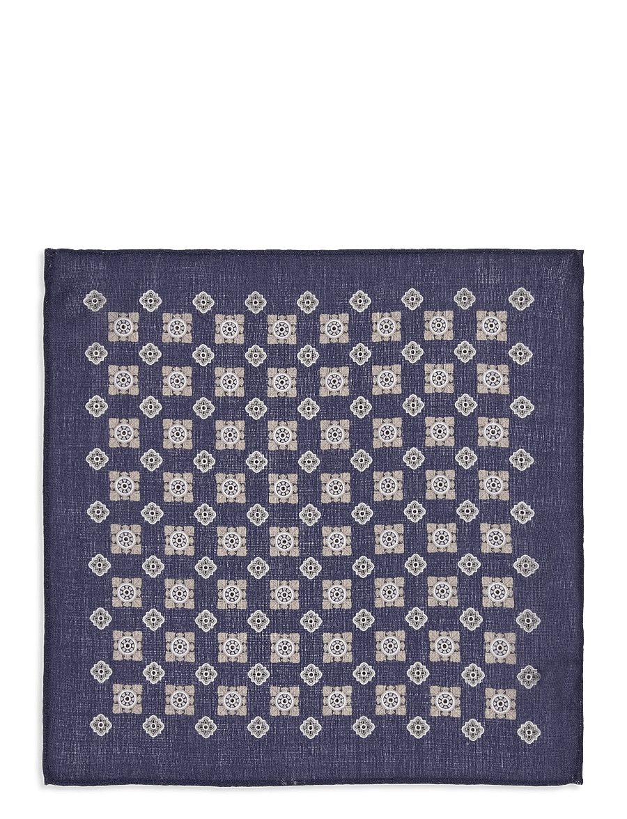 Lindbergh - Wool hankie with pattern - taskuliinat - lt blue - 0
