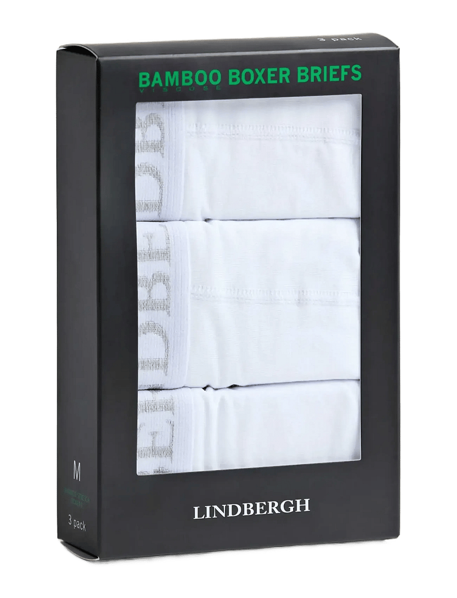 Lindbergh - Basic bamboo boxers 3 pack - multipakk aluspüksid - white - 3