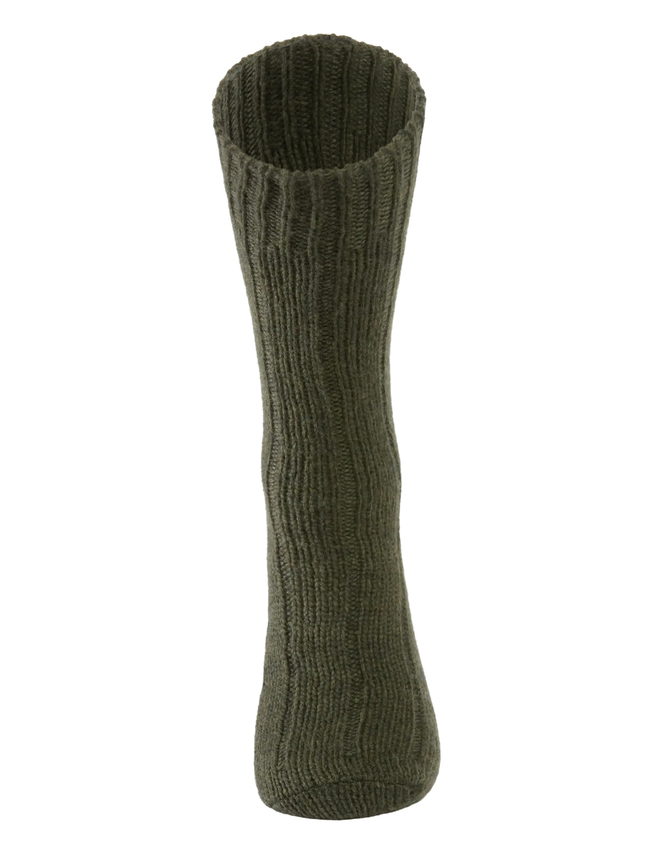 Lindbergh - 2 pack rag wool sock - crew socks - army mel - 2