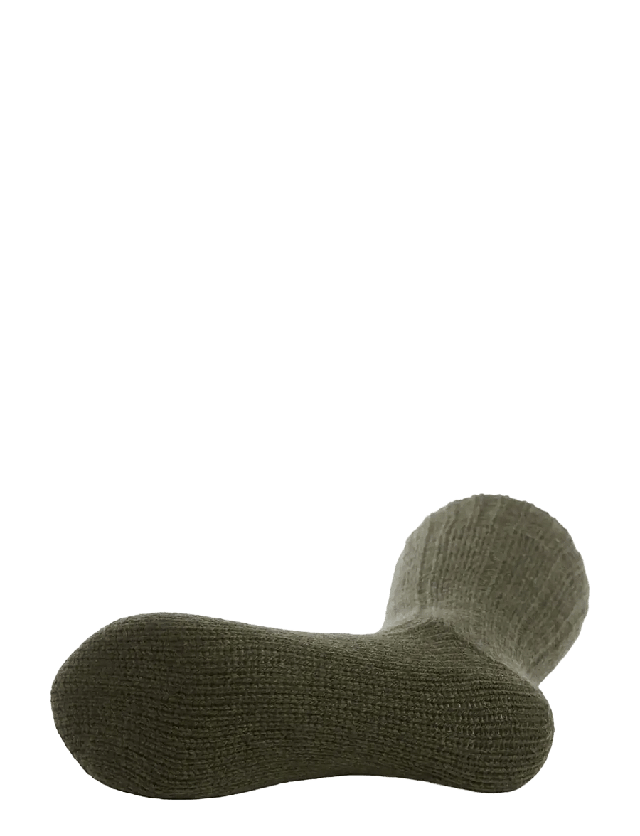 Lindbergh - 2 pack rag wool sock - crew socks - army mel - 3
