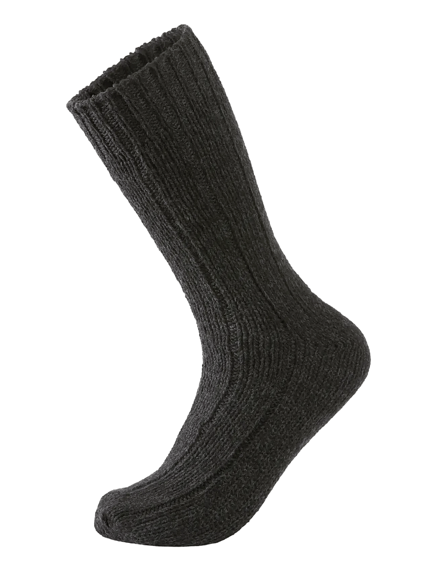 Lindbergh - 2 pack rag wool sock - tennissocken - black twist - 1