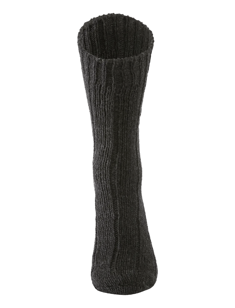 Lindbergh - 2 pack rag wool sock - tennissocken - black twist - 2