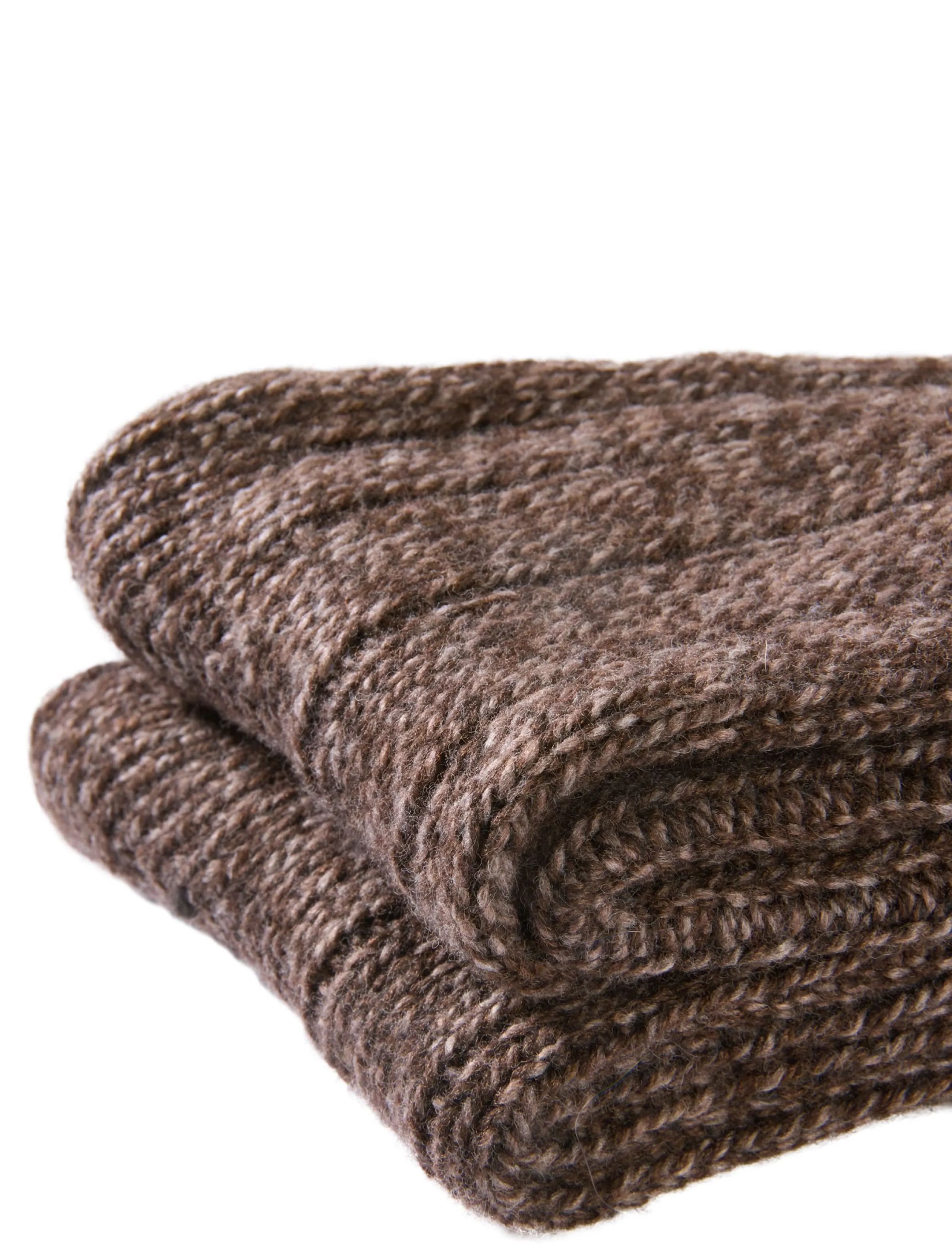 Lindbergh - 2 pack rag wool sock - crew socks - brown twist - 4