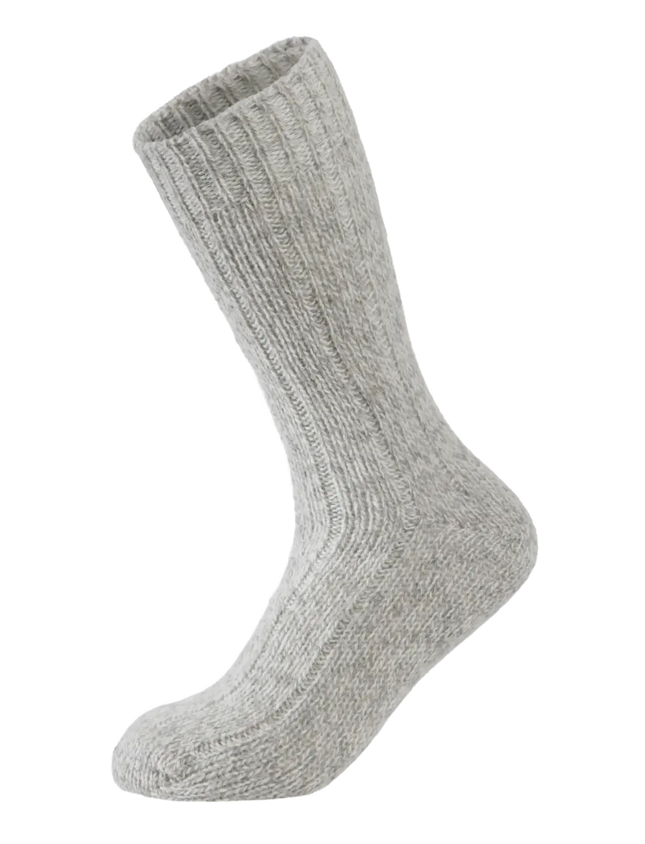 Lindbergh - 2 pack rag wool sock - crew socks - lt grey twist - 1