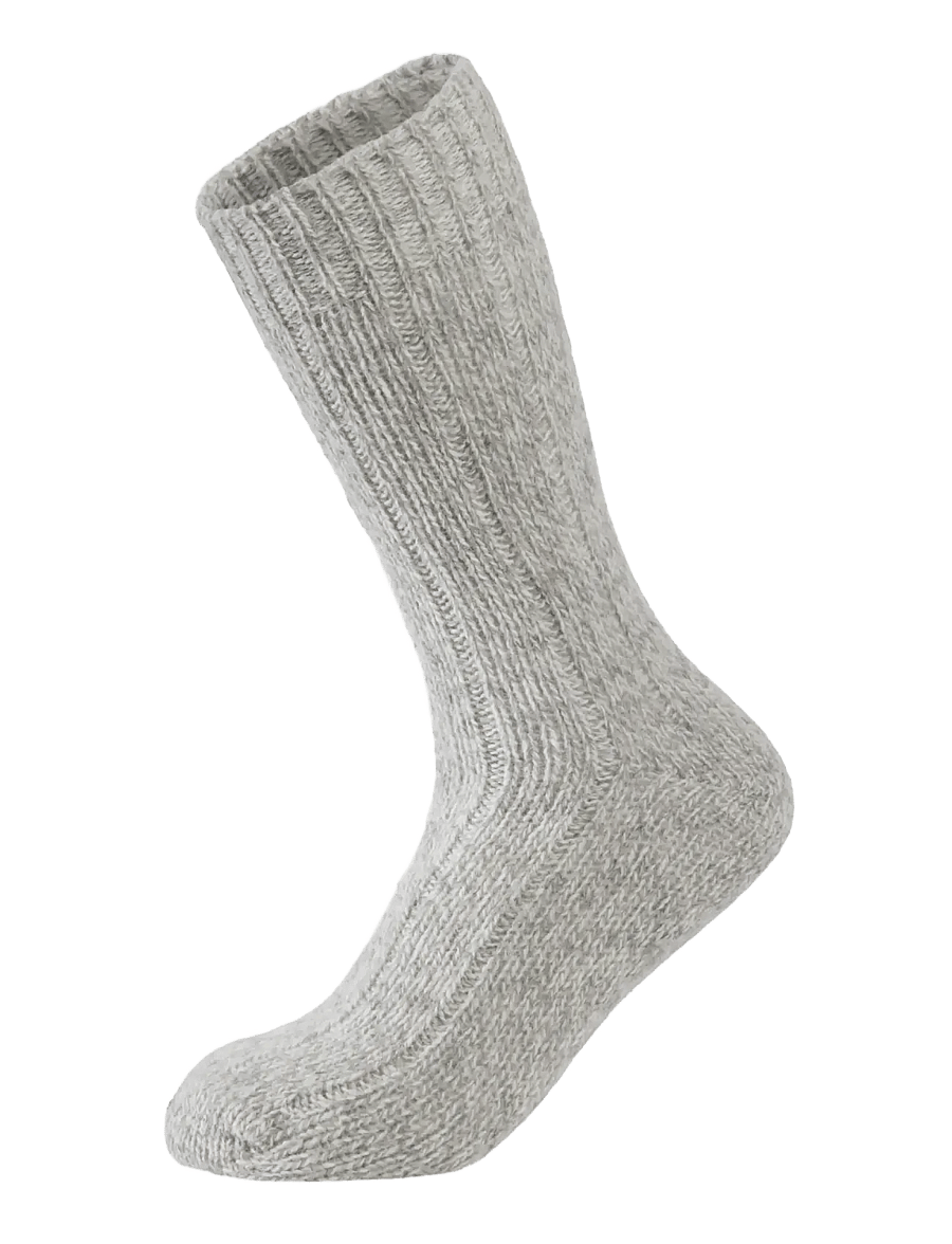 Lindbergh - 2 pack rag wool sock - crew socks - lt grey twist - 1