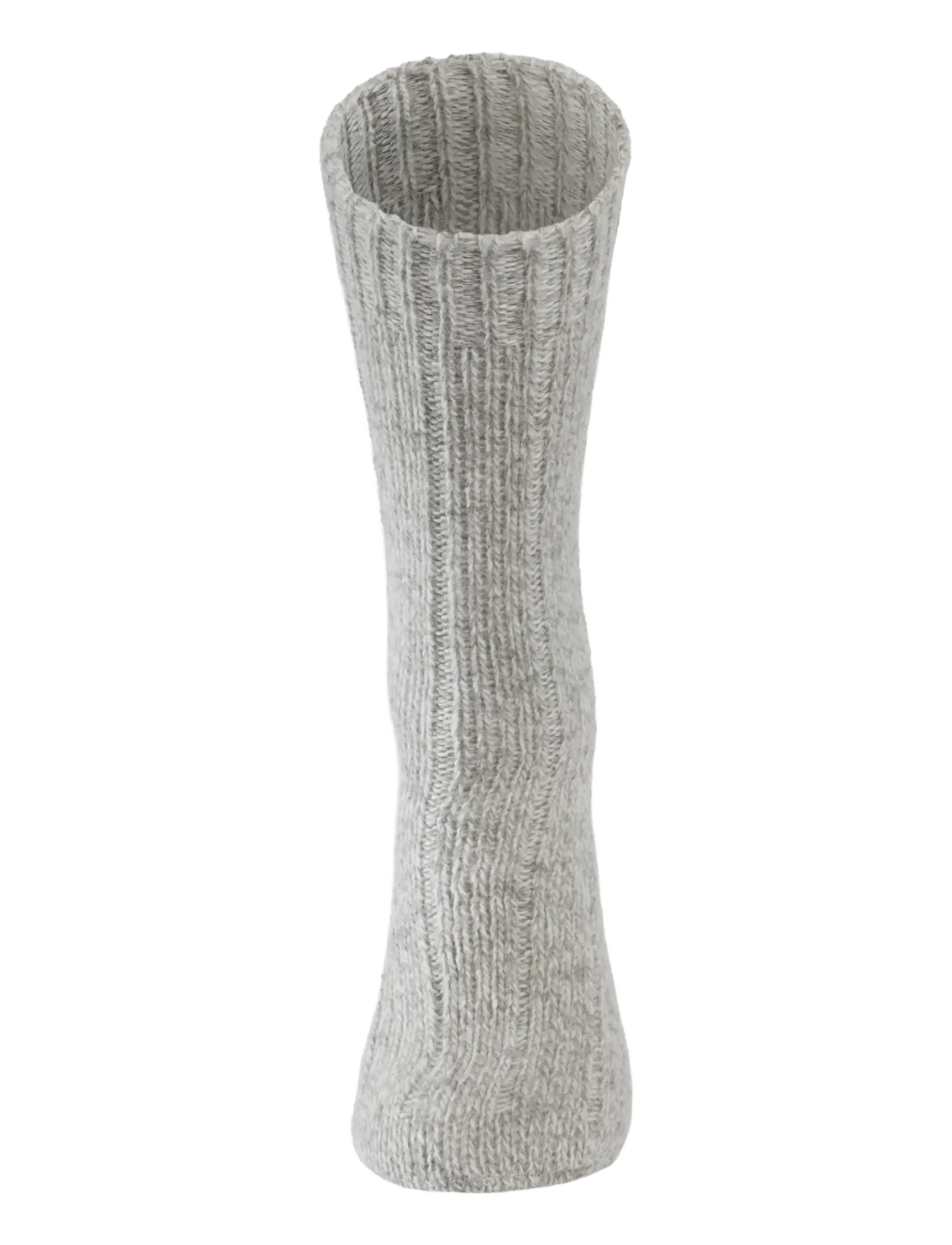 Lindbergh - 2 pack rag wool sock - crew socks - lt grey twist - 2