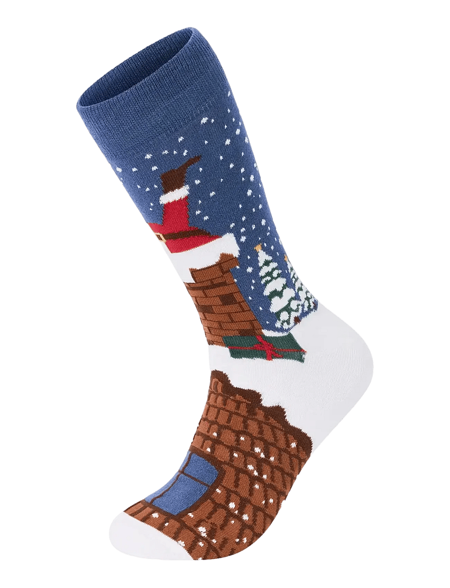 Lindbergh - Christmas bamboo sock - klassikalised sokid - blue ocean - 0