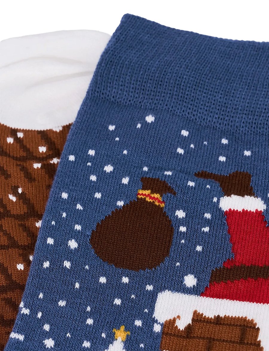Lindbergh - Christmas bamboo sock - klassikalised sokid - blue ocean - 3