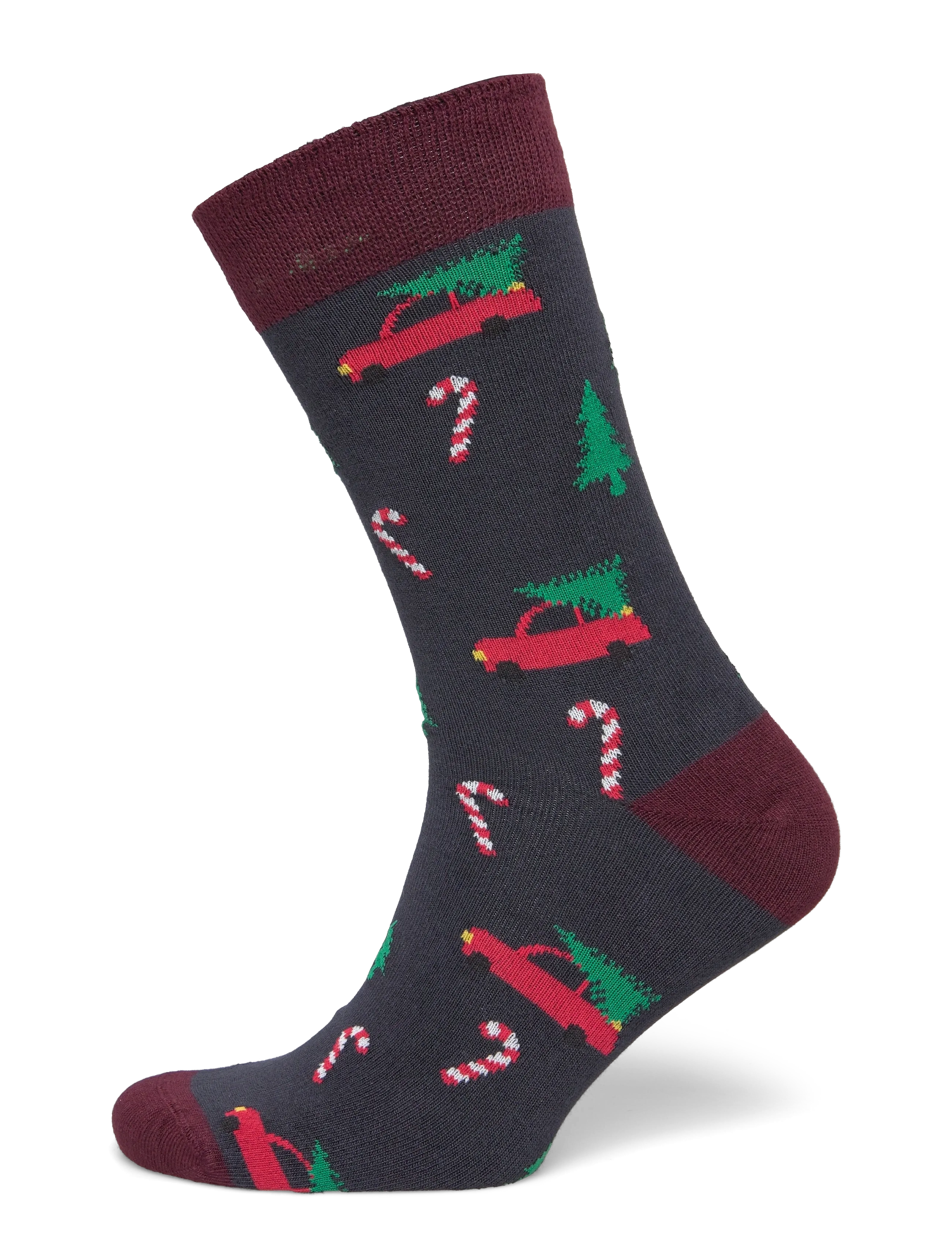 Lindbergh Christmas bamboo sock - Sokid - NAVY / grey
