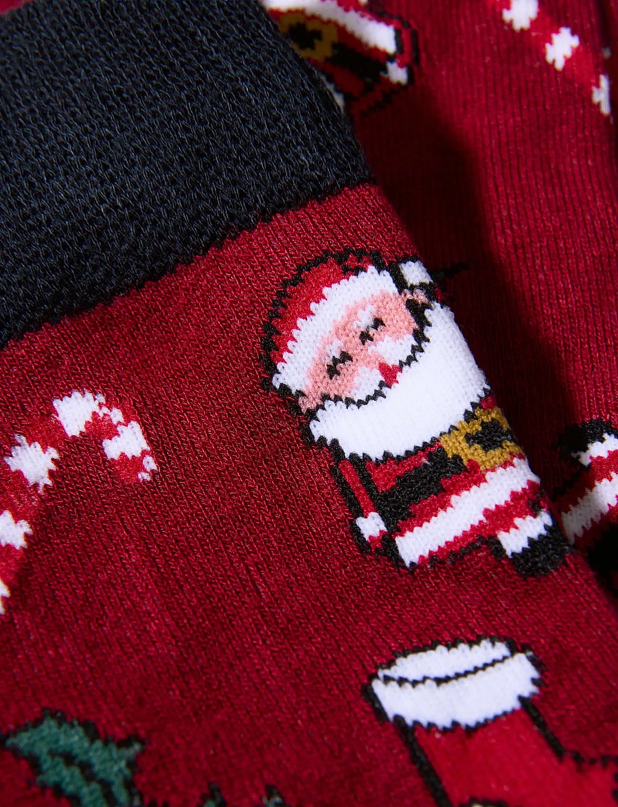 Lindbergh - Christmas bamboo sock - klassikalised sokid - red - 4