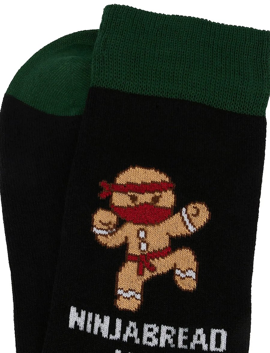 Lindbergh - Christmas bamboo sock - klassikalised sokid - black - 3
