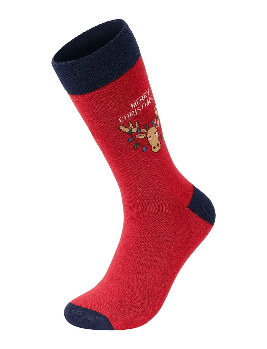 Lindbergh - Christmas bamboo sock - tennissocken - clear red - 0