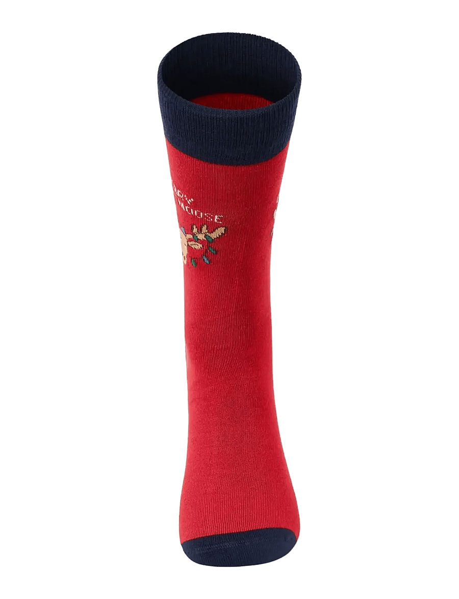 Lindbergh - Christmas bamboo sock - tennissocken - clear red - 1